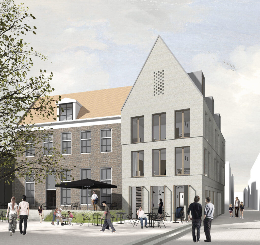 Artist Impression van de Spiegelstraat in Zwolle dor Tim Versteegh Architect