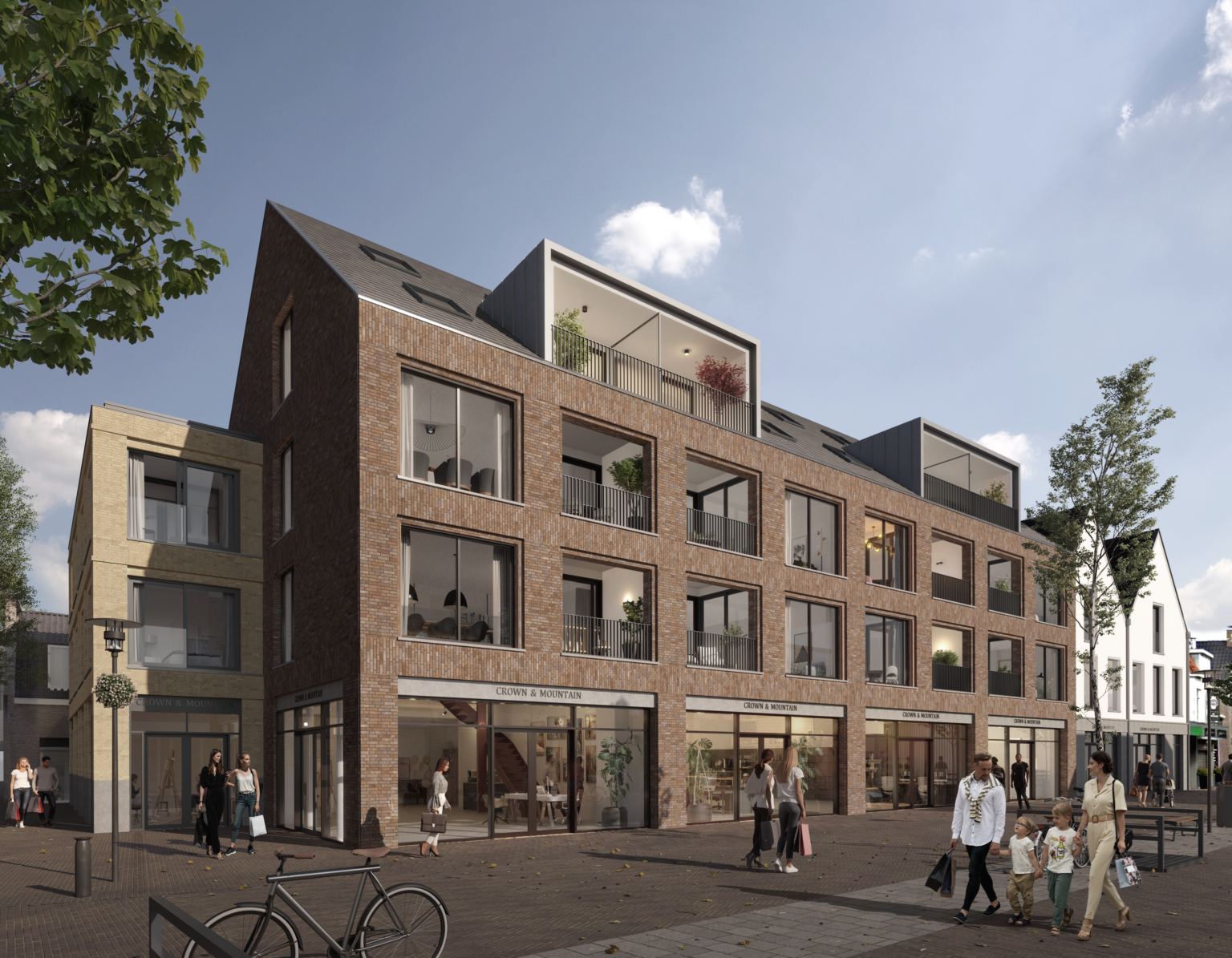 Exterieur aanzicht van het Project aan de kanaalstraat in Lisse door Tim Versteegh Architect